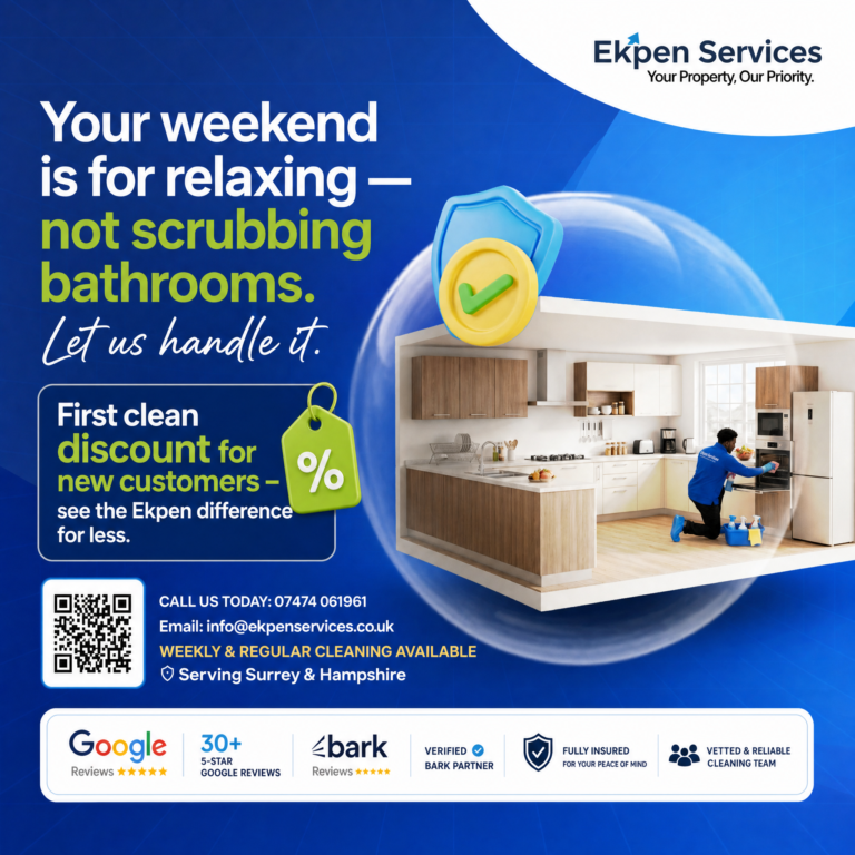 Your weekend is for relaxing, not scrubbing bathrooms. 🧼